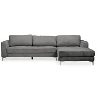 Baxton Studio U9320S-LRCC-RFC Sectional Agnew Right Facing Sectional Sofa